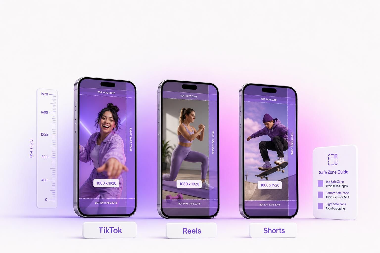 TikTok, Reels and Shorts Dimensions in 2026: Every Vertical Video Spec, Safe Zone and Aspect Ratio