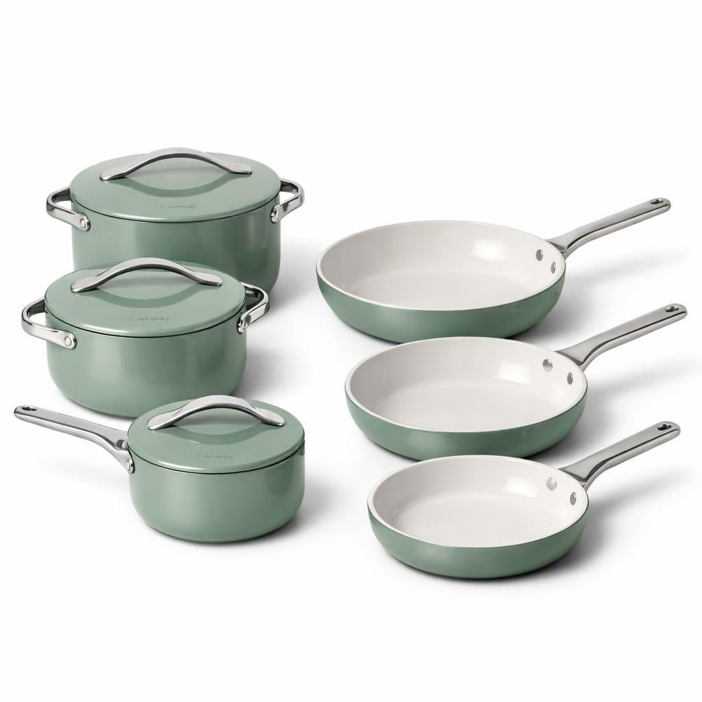 Caraway Cookware Set before